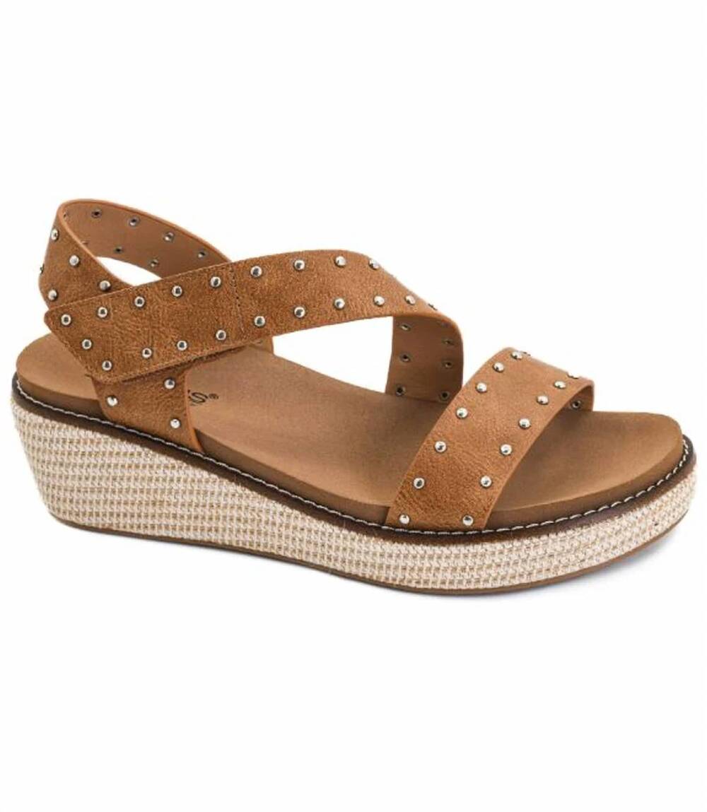 NEW CORKYS FOOTWEAR women's chit chat wedge in sahara
